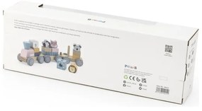 Viga polarb drewniana kolejka z wagonikami i zwierzątkami do ciągnięcia montessori