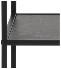 Regał w dekorze marmuru w kolorze matowej czerni 72x114x32 cm Infinity – Actona