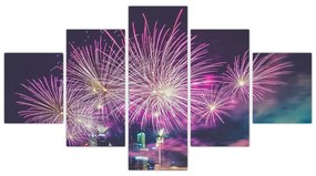 Obraz fajerwerków (125x70 cm)