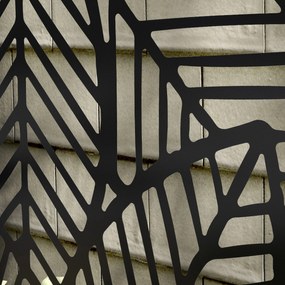 Outsunny Parawan z grządką na zewnątrz, parawan ogrodowy, ścianka działowa z donicą, metal, czarny | Aosom PL