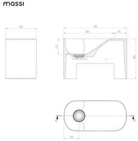Umywalka z kamienia syntetycznego nablatowa / wisząca owalna różowa 45 x 22 cm OVELA Pink
