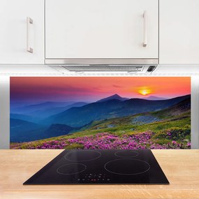 Panel Szklany Alpejska Polana Kwiatowa