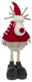 Figurka Pani renifer, czerwona, tworzywo sztuczne, 61 cm
