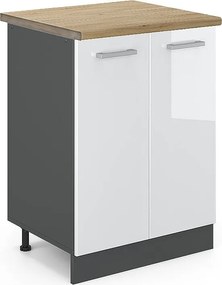 Szafki kuchenne biały wysoki połysk 60x60x81.6 r-line