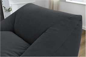 Ciemnoszary sztruksowy worek do siedzenia Lilibet – Bobochic Paris