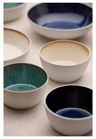 Biało-zielona kamionkowa miska 400 ml Gastro White/Green – Bitz