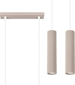 Szarobrązowa metalowa lampa wisząca Gleam – Sollux