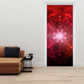 Fototapeta na drzwi - Czerwona abstrakcja (95x205cm)