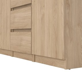 Komoda w dekorze dębu w naturalnym kolorze 121x91x50 cm Naia – Tvilum