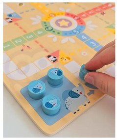 Woopie green gry planszowe  logiczne 2w1 ludo chińczyk + uwolnij zwierzątka
