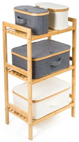 Pojemnik do przechowywania G21 30 x 30 x 15 cm, bambusowy z pokrywką, beżowy