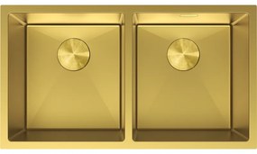 Mexen Binox zlewozmywak stalowy 2-komorowy 800 x 450 mm, złoty - 6421802000-55