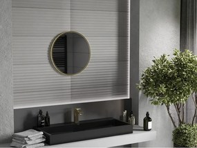 Mexen Loft lustro łazienkowe okragłe 55 cm, rama złota - 9850-055-055-000-50