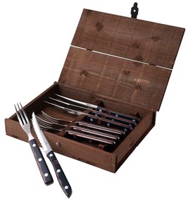 Czarne/w kolorze srebra sztućce 8 szt. ze stali nierdzewnej Old Farmer Classic – Gense