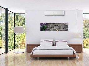 Obraz - kwiaty polne (170x50 cm)