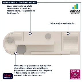 Kaszmirowa półka dziecięca ryflowana G0-P57