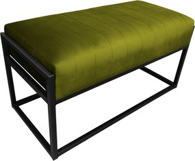 Ławka KAYA tkanina Welur loft ławka metal : Kolor Stelaża - Czarny , Kolor tkaniny - VELVET - BL75, Typ tkaniny - Velvet