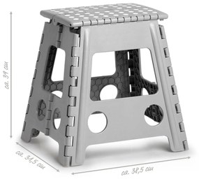 Stołek antypoślizgowy składany, 38,5 x 31,5 x 39 cm, ZELLER