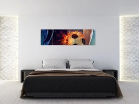 Obraz - Piłka w ogniu (170x50 cm)