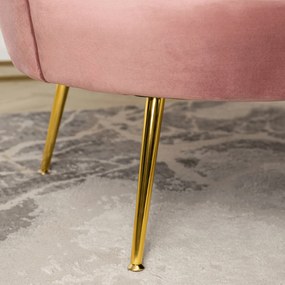 Sofa ZENDAYA Dwuosobowa Różowa Muszelka Glamour do Salonu