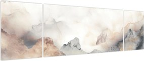 Obraz - Górska abstrakcja z teksturą marmuru (170x50 cm)