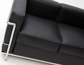 Skórzana sofa dwuosobowa Kubik insp. LC2