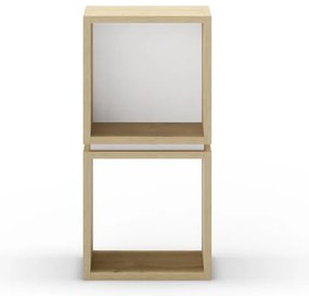 Biały regał w dekorze dębu 32x66 cm Lofty – Marckeric