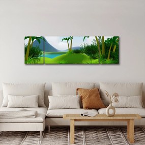 Obraz - Jeziora w dżungli (170x50 cm)
