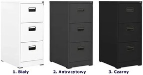 Biały stalowy kontenerek do biura na klucz L5-G98