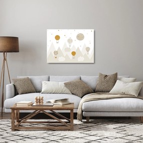 Obraz na szkle - Latające balony (70x50 cm)