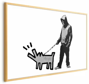 Plakat Dog Art 90x60 cm z ramą złotą bez marginesu ARTGEIST B