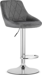 PROMOCJA Szare krzesło barowe VELVET KAST II. jakość