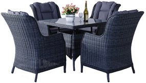 Zestaw do jadalni z rattanu EDEN 1 + 4