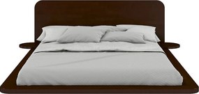 Łóżko lewitujące bukowe JAPANDIC / 180x200, kolor palisander