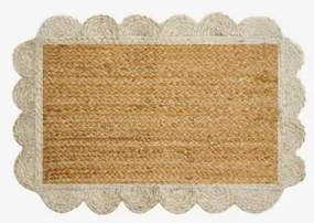 Dywanik Dla Zwierząt Prostokątny 30x50 Cm Z Juty Lolseb Beżowa Tapioka – Brązowy Jutowy - Sklum