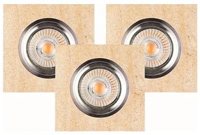 Spot-Light 2515339-ZESTAW 3x LED Oprawa wpuszczana VITAR 1xGU10/5W/230V piaskowiec