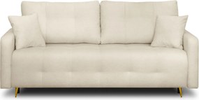 Sofa z Funkcją Spania SEUL Rozkładana Dwuosobowa Beżowa Boucle Nowoczesna