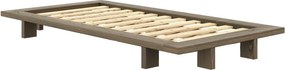 Brązowe łóżko jednoosobowe z litego drewna sosnowego ze stelażem 90x200 cm Japan – Karup Design