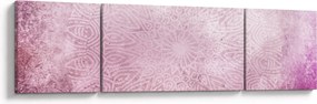 Obraz - Mandala na różowej ścianie (170x50 cm)