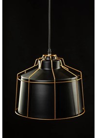 Czarna lampa wisząca z metalowym kloszem ø 32 cm Goa – GTV