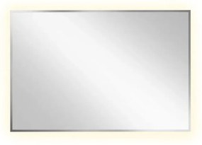 Lustro łazienkowe LUMO 90x60cm srebrne z oświetleniem LED BALTICA DESIGN