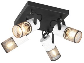 Czarno-biała lampa punktowa ø 9 cm Tosh – Trio