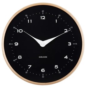 Karlsson 5995BK designerski zegar ścienny czarny,średnica 30 cm