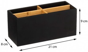 Czarny organizer z 4 przegródkami NATUREO