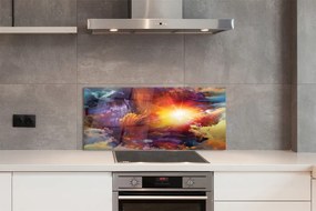 Panel szklany do Kuchni Artystyczny Nieład Form