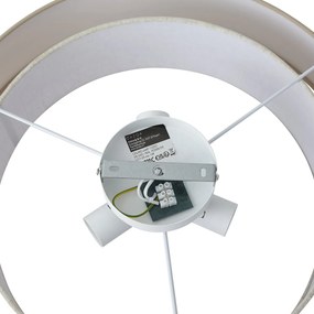 Nowoczesna lampa sufitowa beżowa 50 cm 3-źródła światła - Drum Duo