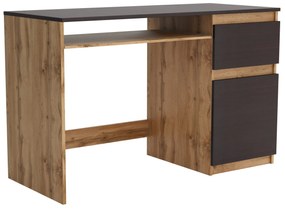 Biurko komputerowe młodzieżowe szkolne 120 cm REMI1 Dąb Wotan/Wenge