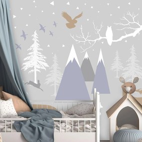 Fototapeta - Nocny las (196x136 cm)