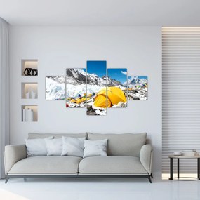 Obraz - Kemping w górach (125x70 cm)