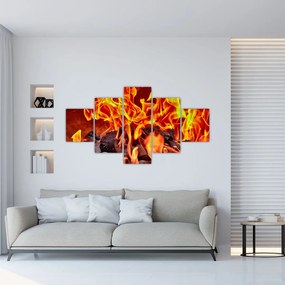 Obraz płonących węgli (125x70 cm)